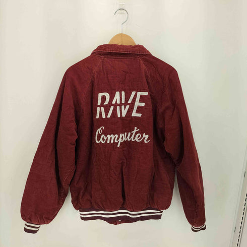 ハートウェル HARTWELL 80s USA製 裏キルティング 両面 企業ロゴ刺繍 コーデュロイ スタジャン メンズ