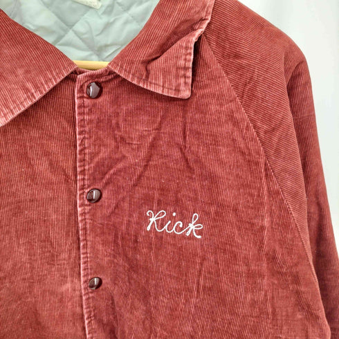 ハートウェル HARTWELL 80s USA製 裏キルティング 両面 企業ロゴ刺繍 コーデュロイ スタジャン メンズ