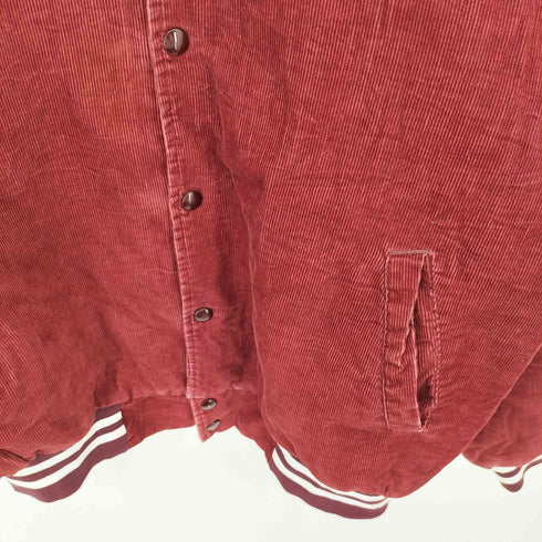 ハートウェル HARTWELL 80s USA製 裏キルティング 両面 企業ロゴ刺繍 コーデュロイ スタジャン メンズ