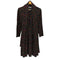 イヴサンローラン Yves Saint Laurent ウエストギャザー ドット柄 ウール ニット ワンピース レディース import:M