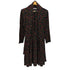 イヴサンローラン Yves Saint Laurent ウエストギャザー ドット柄 ウール ニット ワンピース レディース import:M