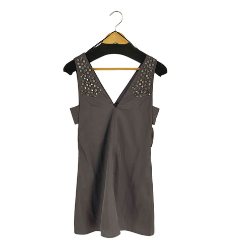 エイチアンドエム H&M スタッズ付き Vネックワンピース レディース import:XS