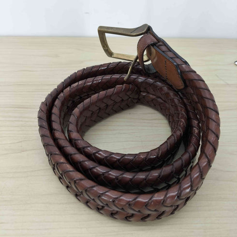 ブルックスブラザーズ BROOKS BROTHERS Made in Italy Genuine Leather Braided Belt イタリア製 本革 レザー イントレチャート 編み込み メッシュ ベルト メンズ 34