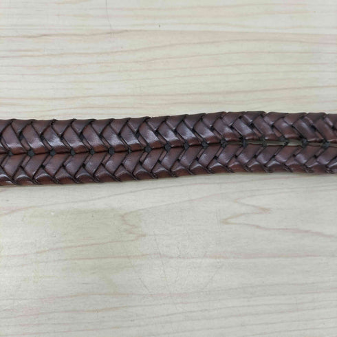 ブルックスブラザーズ BROOKS BROTHERS Made in Italy Genuine Leather Braided Belt イタリア製 本革 レザー イントレチャート 編み込み メッシュ ベルト メンズ 34