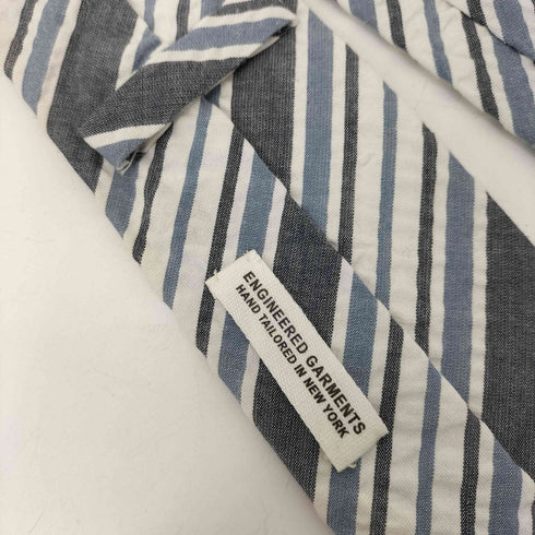 エンジニアードガーメンツ Engineered Garments USA製 総柄 ストライプ シアサッカー コットン ネクタイ メンズ