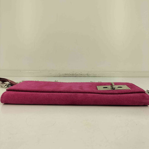 マリナリナルディ marina rinaldi イタリア製 2WAY ターンロック スウェード ショルダー バッグ クラッチバッグ レディース