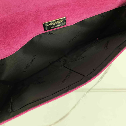 マリナリナルディ marina rinaldi イタリア製 2WAY ターンロック スウェード ショルダー バッグ クラッチバッグ レディース