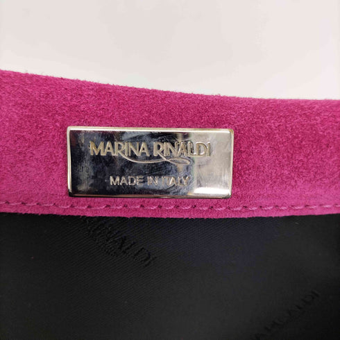 マリナリナルディ marina rinaldi イタリア製 2WAY ターンロック スウェード ショルダー バッグ クラッチバッグ レディース