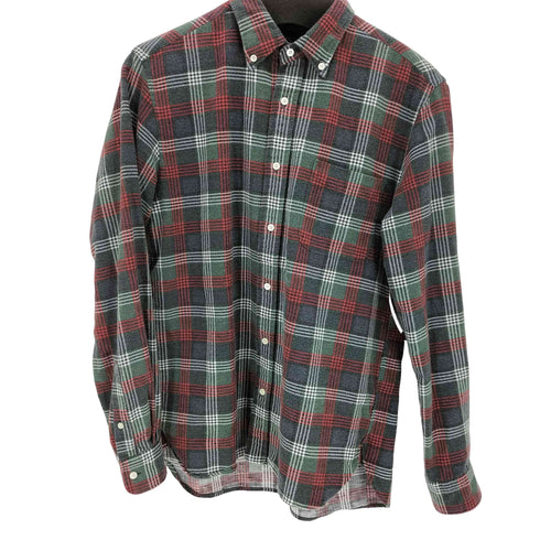 ビームスプラス BEAMS+ コットンネルチェックプリントボタンダウンシャツ メンズ JPN:M