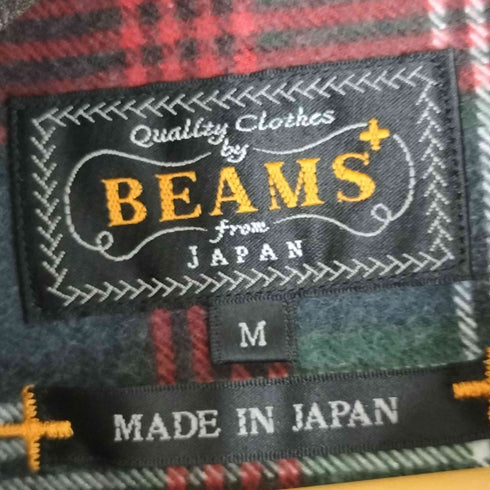ビームスプラス BEAMS+ コットンネルチェックプリントボタンダウンシャツ メンズ JPN:M