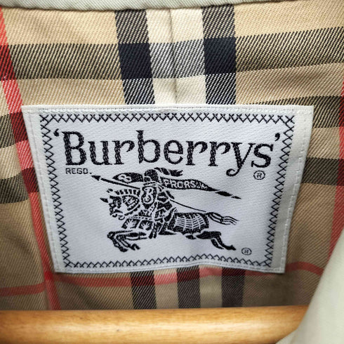 バーバリーズ BURBERRYS 90S 白タグ 裏地ノバチェック ステンカラーコート バルカマンコート レディース import:M