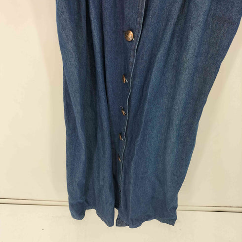 LEONINE スリム デニム ロングシャツワンピース レディース