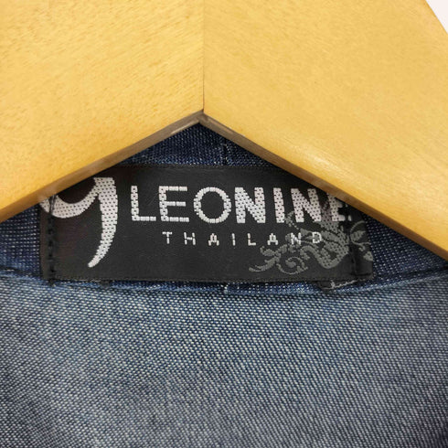 LEONINE スリム デニム ロングシャツワンピース レディース