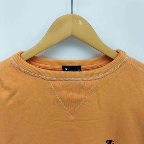 チャンピオン Champion 前Vガゼット ロゴ刺繍 クルーネックスウェット レディース import:L