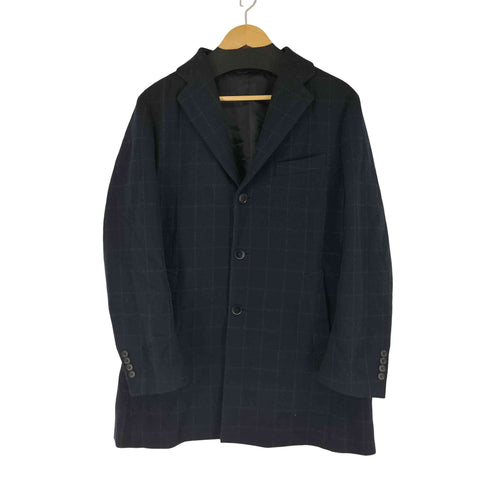 BISHU ウール混チェックコート メンズ