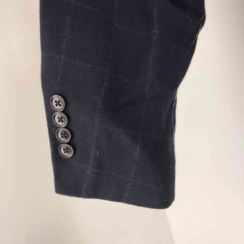 BISHU ウール混チェックコート メンズ