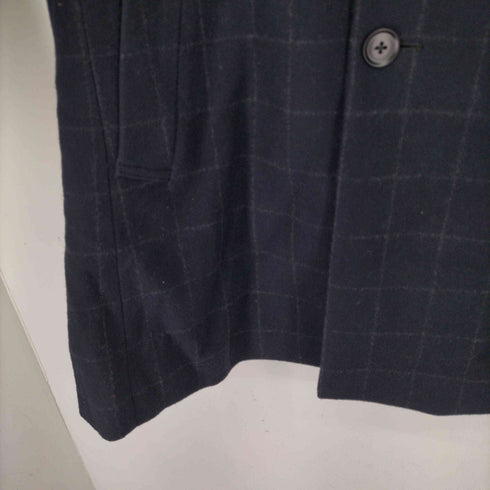 BISHU ウール混チェックコート メンズ