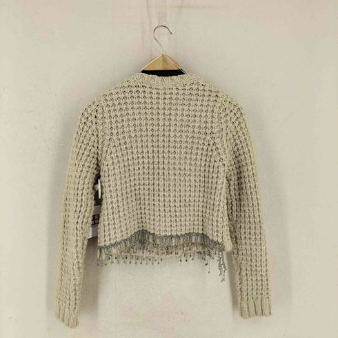 ザラ ZARA ビーズ付きニットカーディガン レディース import:S