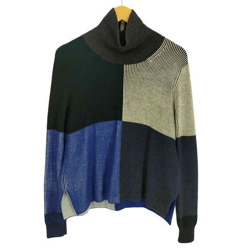 ピーエスポールスミス PS Paul Smith 切替 ハイネック ニット レディース