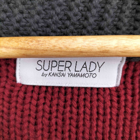 カンサイヤマモト KANSAI YAMAMOTO SUPER LADY 総柄 カウチンニット レディース LL