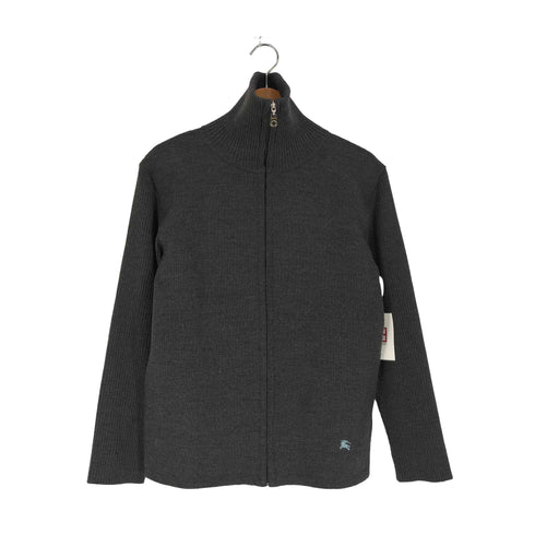 バーバリーブラックレーベル BURBERRY BLACK LABEL 裏地ノバチェックキルティング ウールドライバーズニット メンズ JPN:2