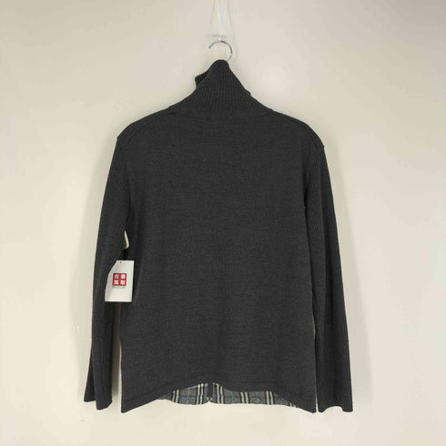 バーバリーブラックレーベル BURBERRY BLACK LABEL 裏地ノバチェックキルティング ウールドライバーズニット メンズ JPN:2