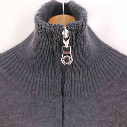 バーバリーブラックレーベル BURBERRY BLACK LABEL 裏地ノバチェックキルティング ウールドライバーズニット メンズ JPN:2