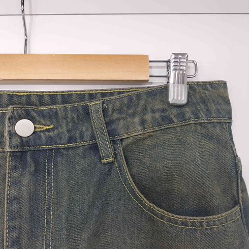 Y2K ウォッシュド ワイド バギーデニムパンツ メンズ JPN:M