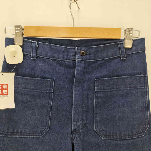 ユーエスネイビー U.S.NAVY 80S IDEALジップ UTILITY TROUSERS DENIM-TYPE 2 ユーティリティー デニム トラウザーズ ブーツカット パンツ 1987年製 メンズ 29R