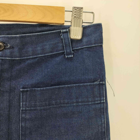 ユーエスネイビー U.S.NAVY 80S IDEALジップ UTILITY TROUSERS DENIM-TYPE 2 ユーティリティー デニム トラウザーズ ブーツカット パンツ 1987年製 メンズ 29R
