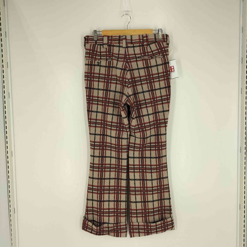 70S SCOVILジップ チェック フレアスラックス メンズ