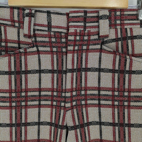 70S SCOVILジップ チェック フレアスラックス メンズ