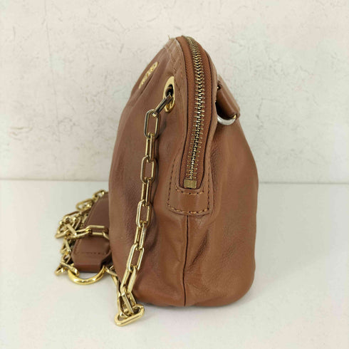 トリーバーチ TORY BURCH ダブルチェーン ジップミニバッグ レディース