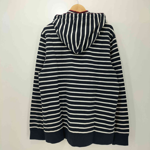 エディーバウアー Eddie Bauer ボーダー 鹿の子 ジップアップパーカー メンズ JPN:L