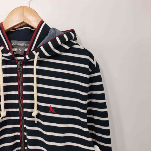 エディーバウアー Eddie Bauer ボーダー 鹿の子 ジップアップパーカー メンズ JPN:L