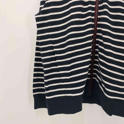 エディーバウアー Eddie Bauer ボーダー 鹿の子 ジップアップパーカー メンズ JPN:L