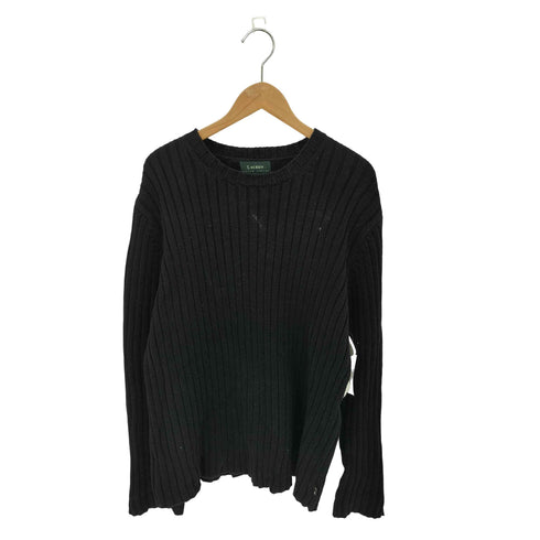 ローレンラルフローレン LAUREN RALPH LAUREN 90s コットン クルーネック リブニット セーター メンズ import:XL