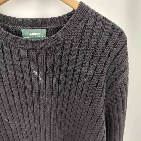 ローレンラルフローレン LAUREN RALPH LAUREN 90s コットン クルーネック リブニット セーター メンズ import:XL