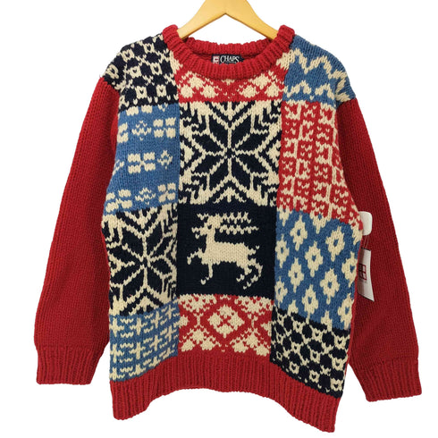 チャップスラルフローレン CHAPS RALPH LAUREN ノルディック柄 クルーネックセーター メンズ JPN:L