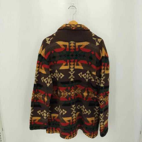 ローレンラルフローレン LAUREN RALPH LAUREN 90s ネイティヴ ハンドニット カーディガン ガウン メンズ import:L