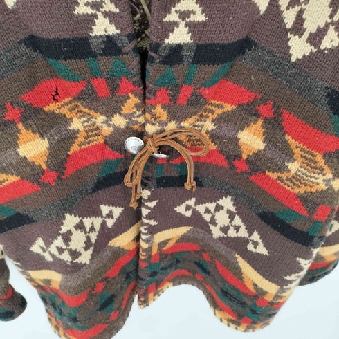 ローレンラルフローレン LAUREN RALPH LAUREN 90s ネイティヴ ハンドニット カーディガン ガウン メンズ import:L