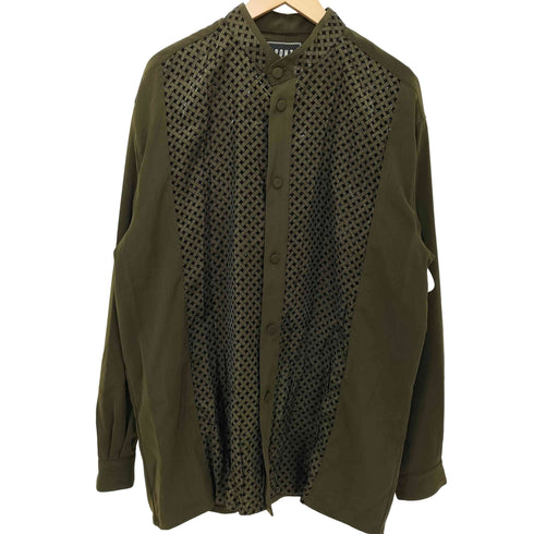 PRONTI スタンドカラー 総柄 シャツ メンズ import:XL