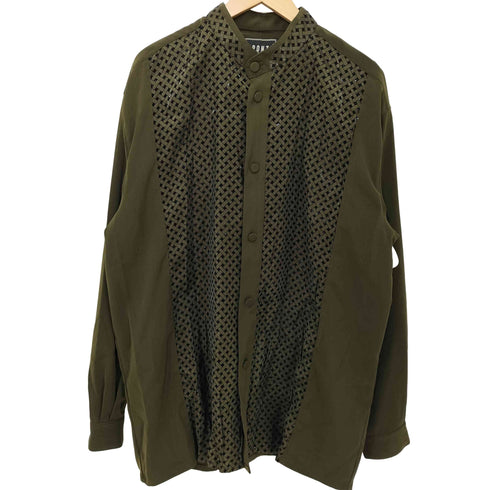 PRONTI スタンドカラー 総柄 シャツ メンズ import:XL