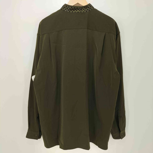 PRONTI スタンドカラー 総柄 シャツ メンズ import:XL