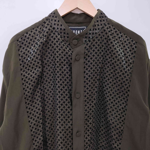 PRONTI スタンドカラー 総柄 シャツ メンズ import:XL