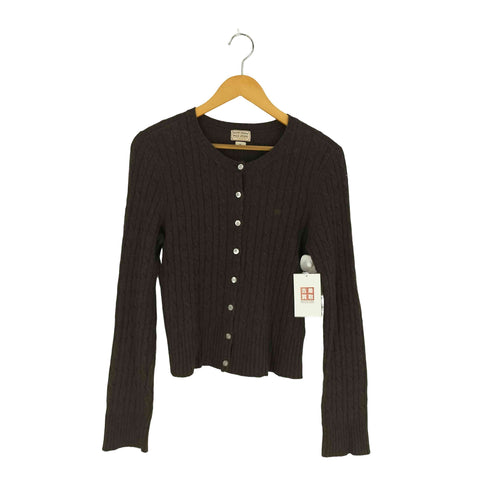 ポロジーンズカンパニーラルフローレン POLO JEANS COMPANY RALPH LAUREN ケーブル編み ノーカラー ニットカーディガン レディース import:L