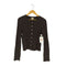 ポロジーンズカンパニーラルフローレン POLO JEANS COMPANY RALPH LAUREN ケーブル編み ノーカラー ニットカーディガン レディース import:L