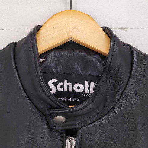 ショット Schott 17AW LEATHER RIDERS JACKET シープスキン シングルライダースジャケット メンズ import:S