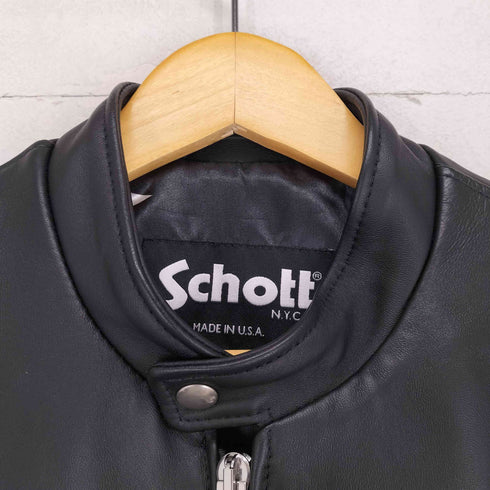 ショット Schott 17AW LEATHER RIDERS JACKET シープスキン シングルライダースジャケット メンズ import:S