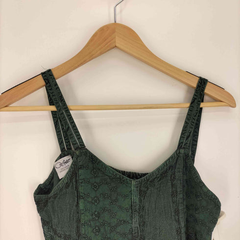 coline 刺繍 レーヨン キャミ ワンピース レディース